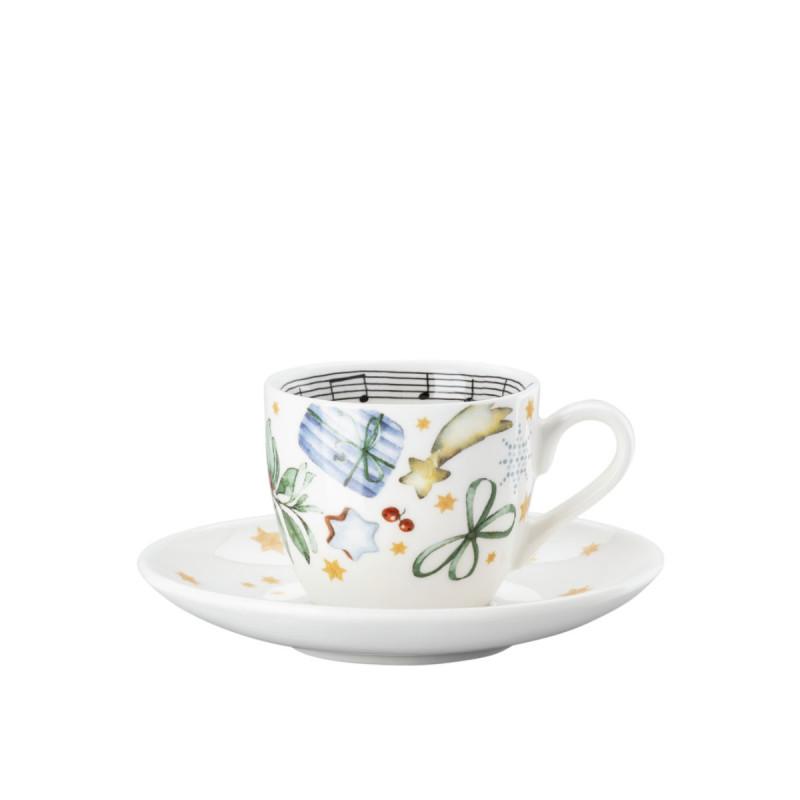 Hutschenreuther Christmas Carols 2025. Чашка для эспрессо с блюдцем 80 мл