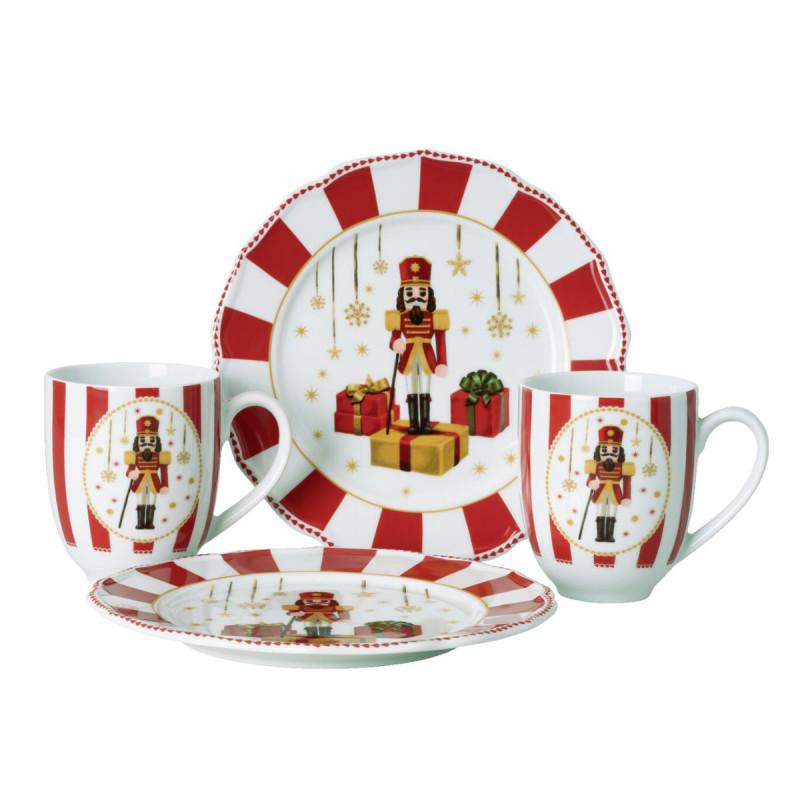 Hutschenreuther Christmas Love. Набор красный: 4 предмета