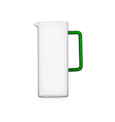 Ichendorf Tube. Кувшин с зеленой ручкой 23x11x14,5 см