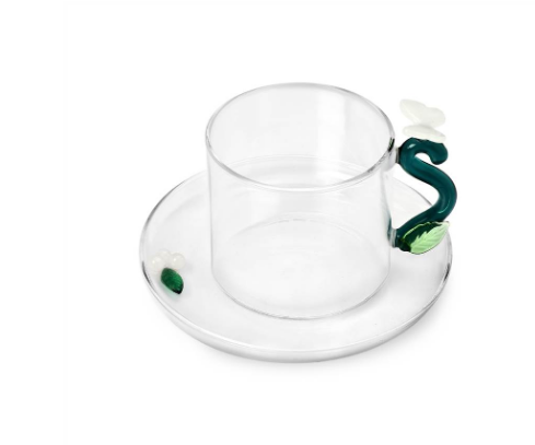 Ichendorf Fruits and Flowers. Чайная чашка с ягодами и белой бабочкой 7x8 см