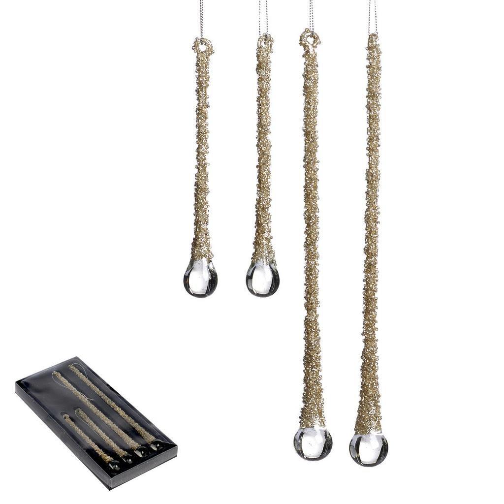 Goodwill. Новогоднее украшение 'сосульки' 15\25 бежевый см