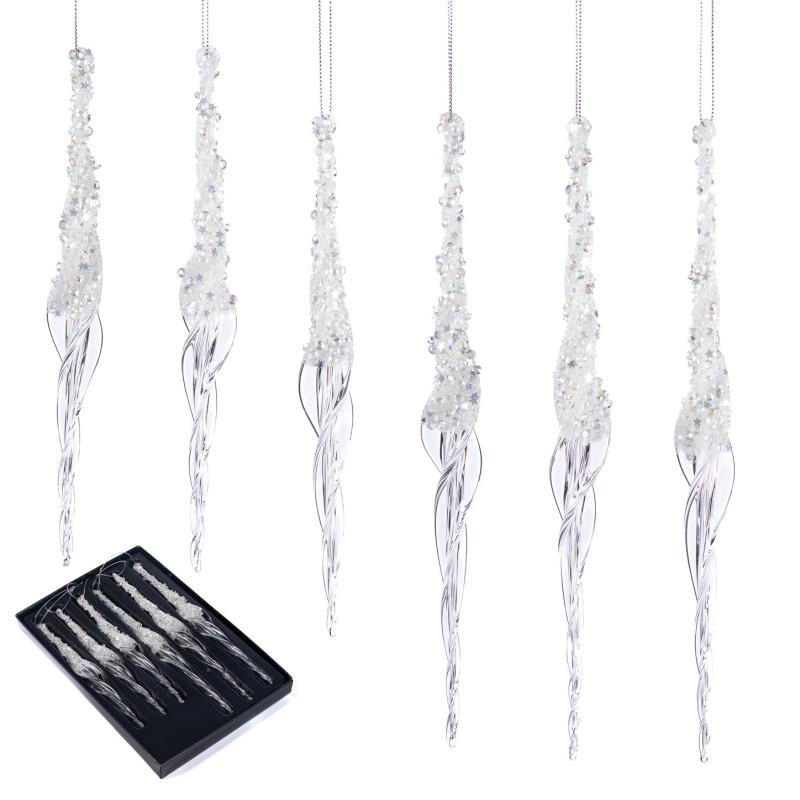 Goodwill. Новогоднее украшение 'закручивающаяся сосулька' 20/25 см