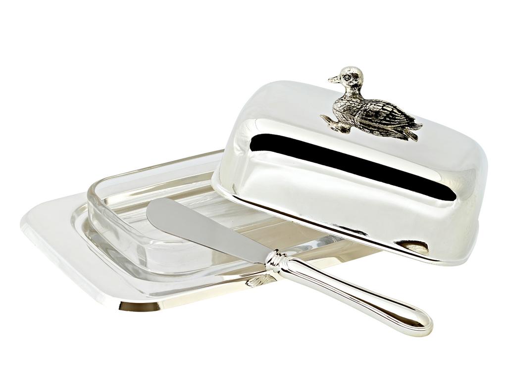 Edzard. Масленка, со стеклянной миской и ножом для масла, Ente 250 г.