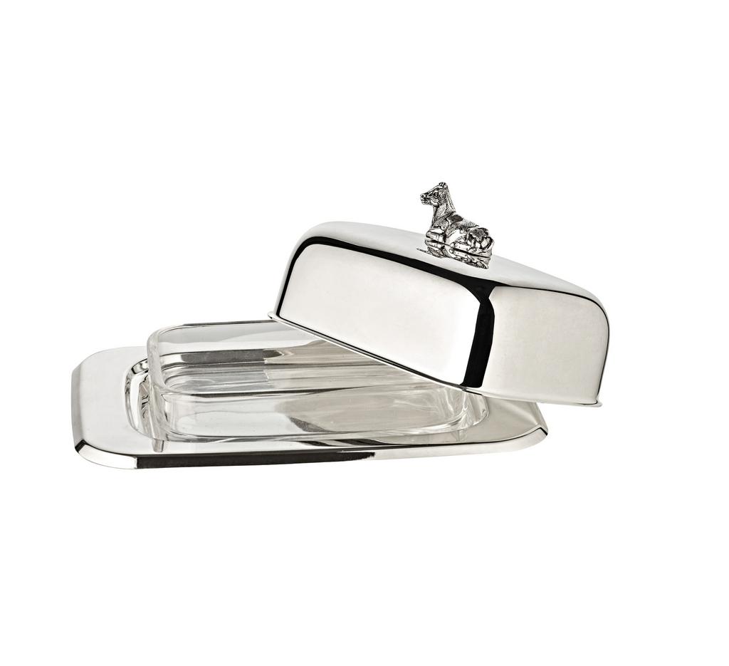 Edzard. Масленка, со стеклянной миской и ножом для масла, Kuh 250 г.