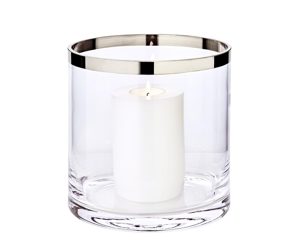 Edzard. Подсвечник, хрустальное стекло ручной работы с платиновым ободком, Molly высота 18 см