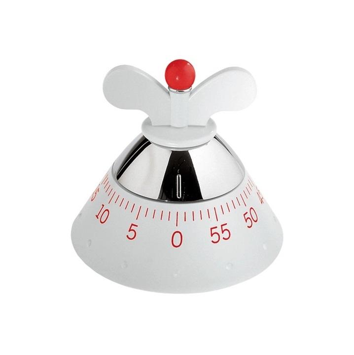 Alessi Dressed. Кухонный таймер, цвет: белый, 11 см