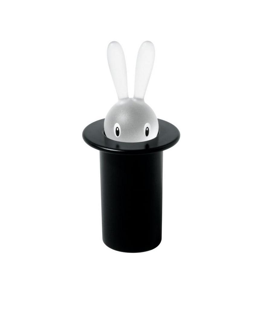 Alessi Magic Bunny. Держатель для зубочисток из термопластичной смолы, цвет: черный