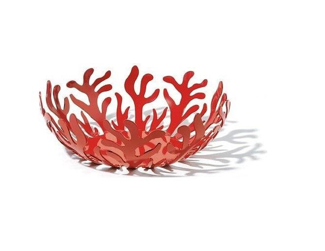 Alessi. Ваза для фруктов, цвет: красный, 9,5x25 см