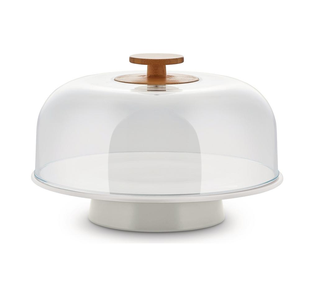 Alessi. Блюдо для торта, цвет: белый, 21x31 см