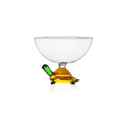 Ichendorf Animal farm. Чаша с янатарной черепахой 9x11 см