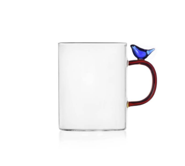 Ichendorf Birds. Стакан с голубой птицей 10x8,5 см