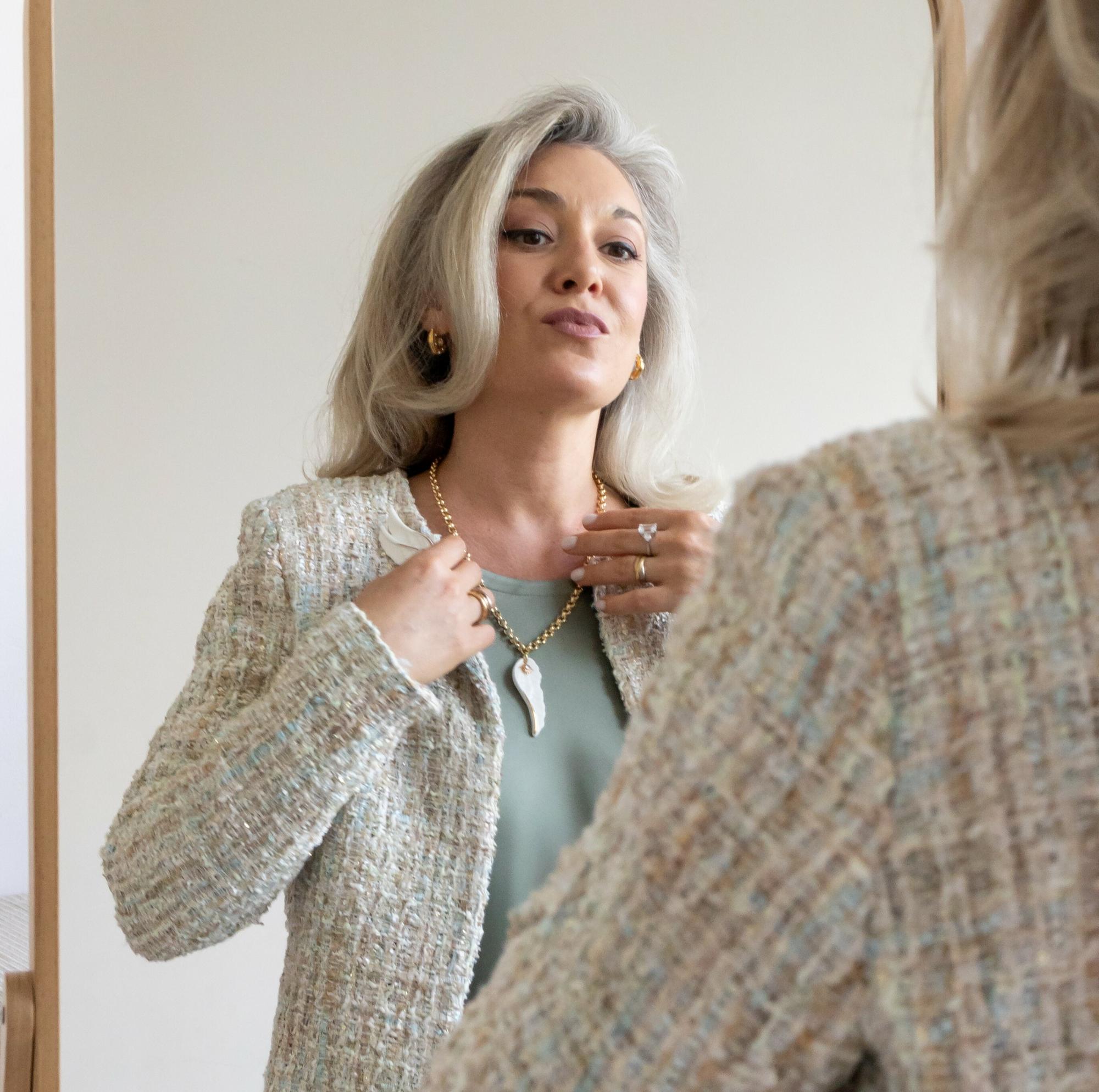 Кулон "Со мной ты расправишь Крылья" белый с золотом