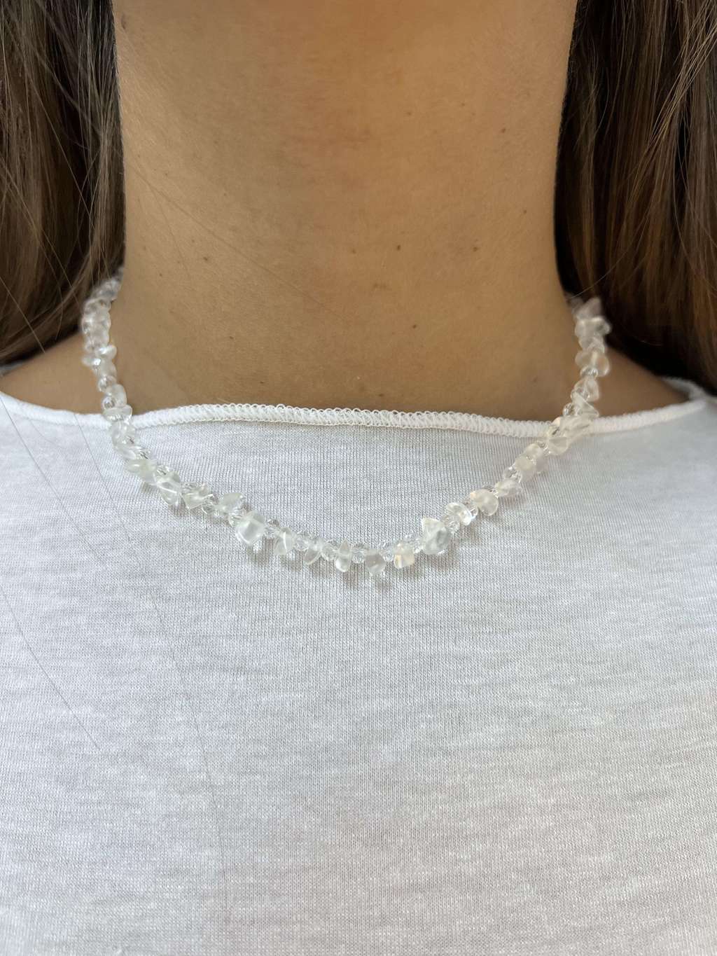 Колье из кварца и стеклянных камней FromFlom