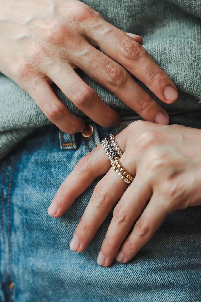 Кольцо эластичное из гематита