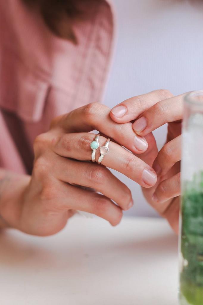 Кольцо Mini с натуральным камнем