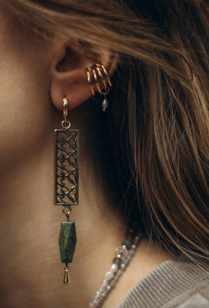 Серьги с малахитом