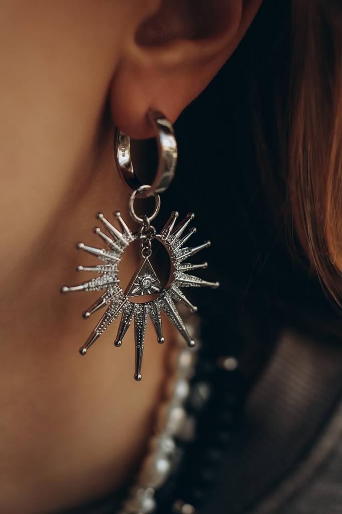 серьги оракул с фианитом