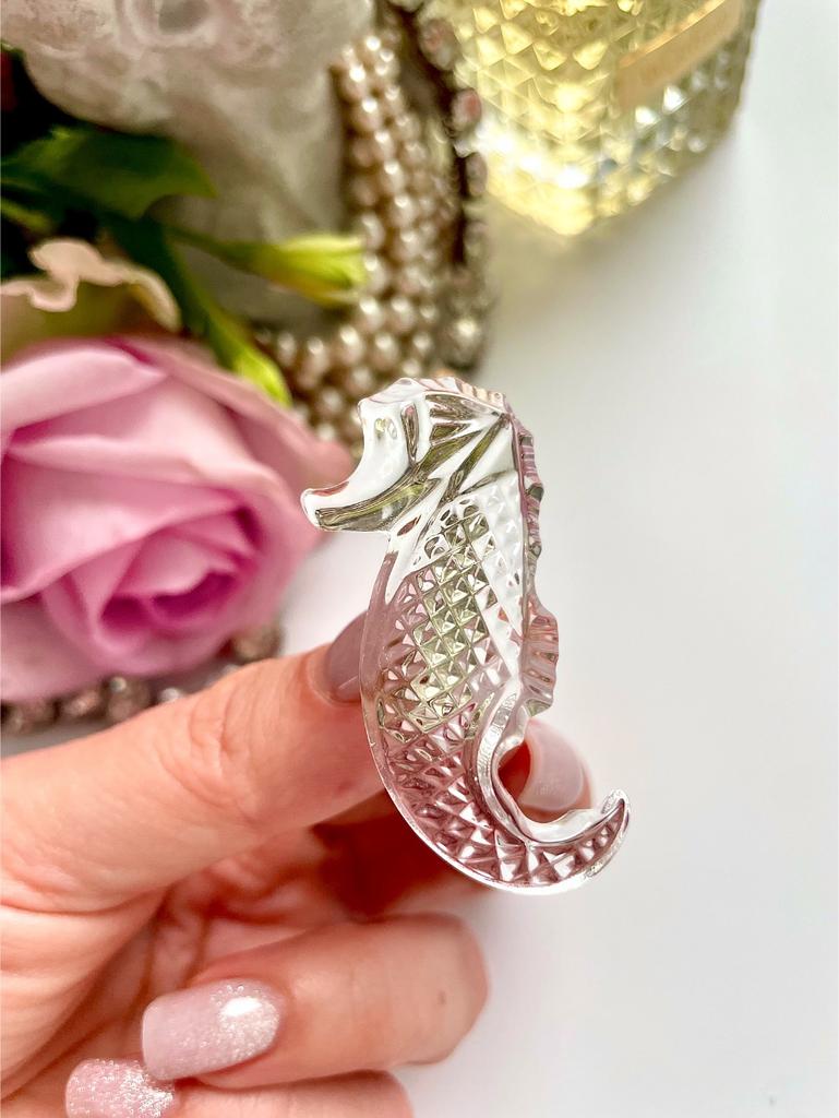 Брошь хрустальный морской конек