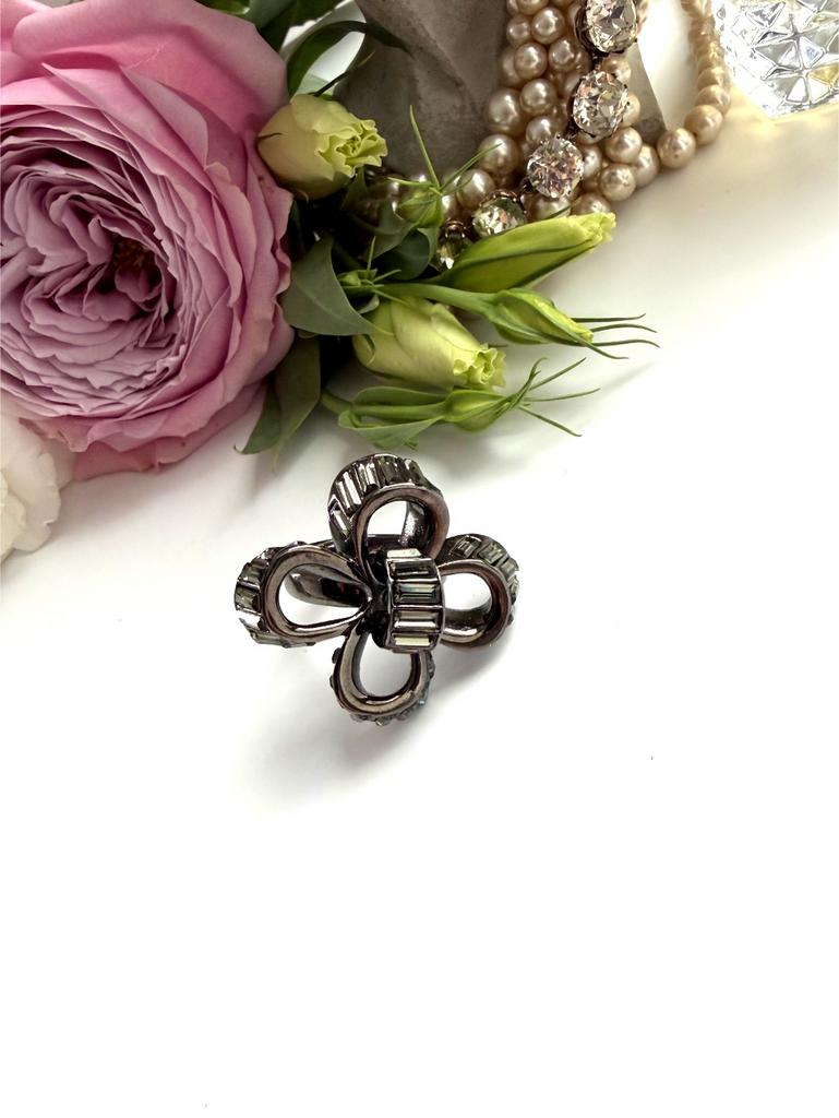 Кольцо бант в темных оттенках