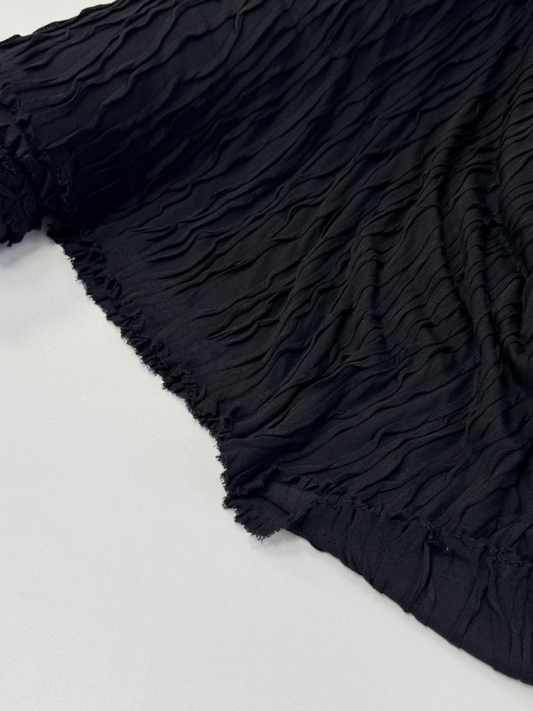 Вискозный трикотаж волны "Волнующий черный"