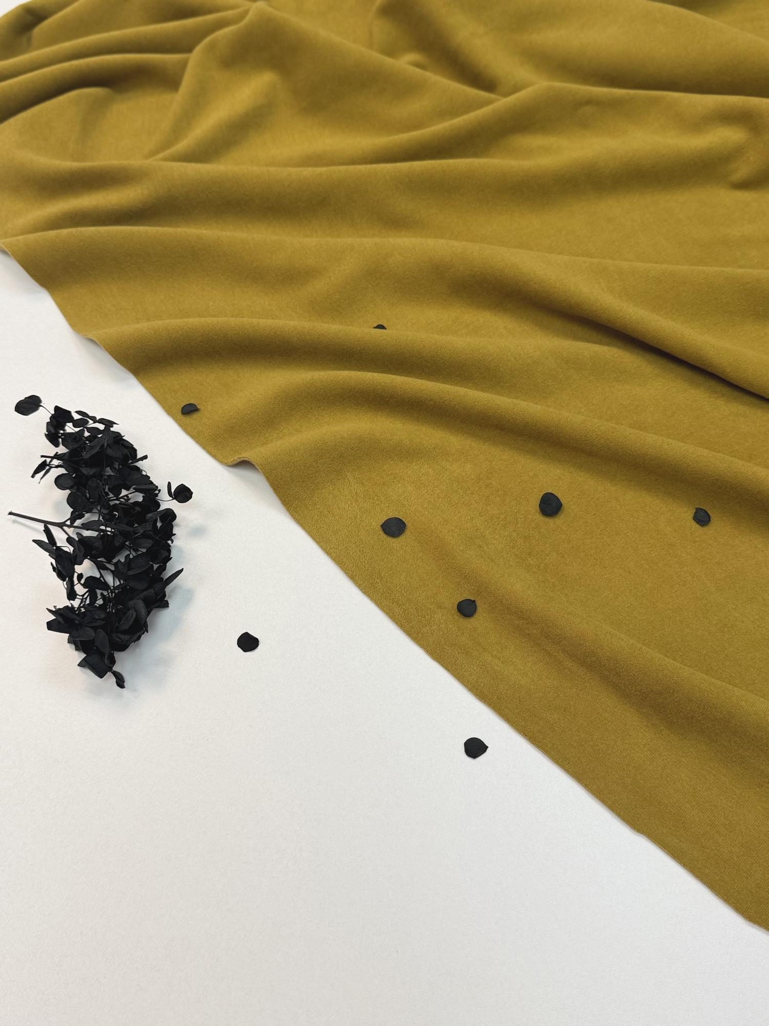 Трикотаж double с эффектом велюра «Печеные яблоки»