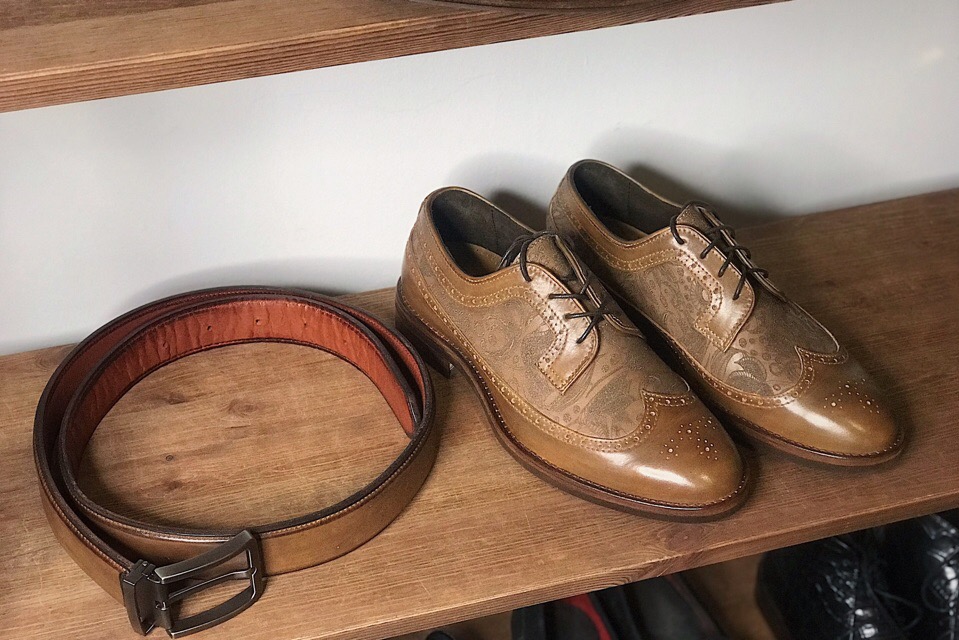 Дерби броги с комбинацией