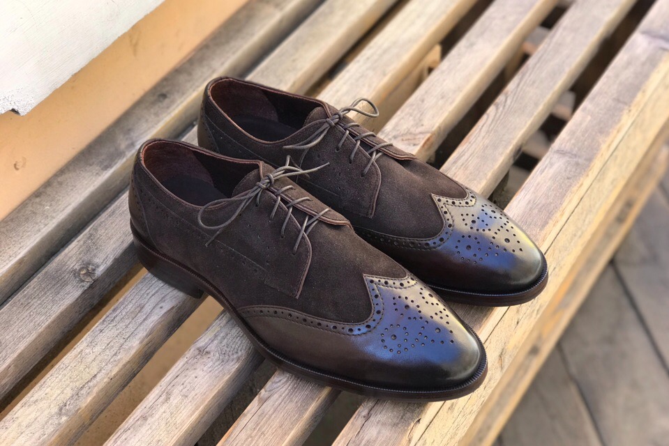 Дерби броги с комбинацией