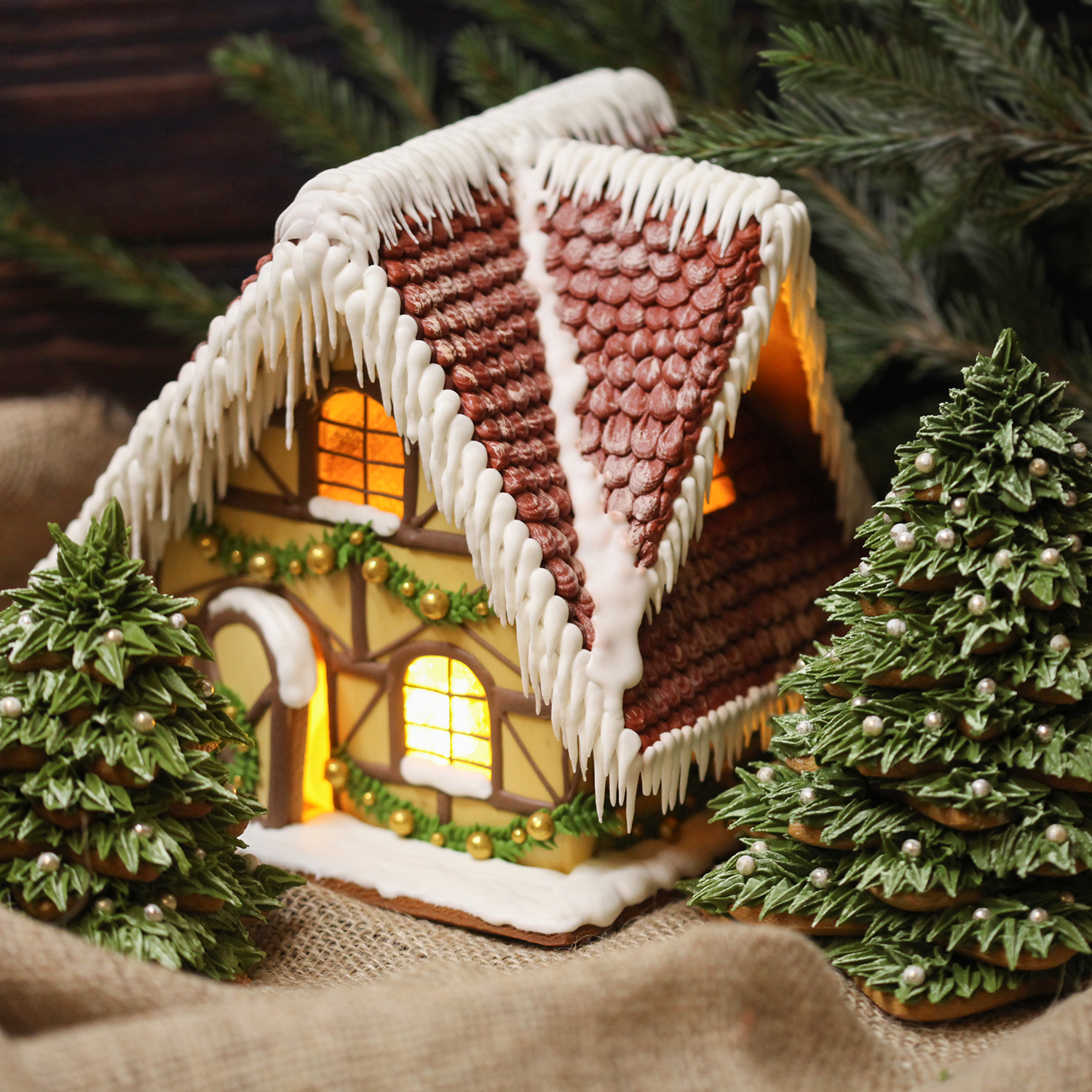 Новогодний пряничный домик Фахверк