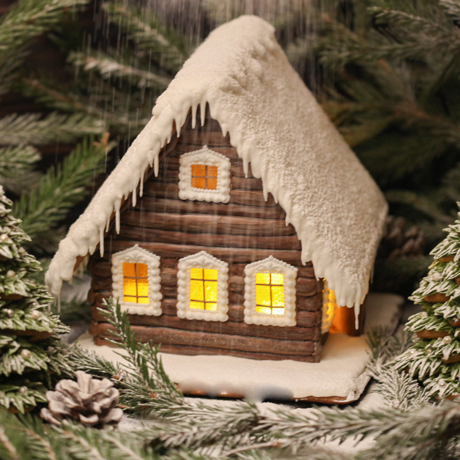 Новогодний пряничный домик "Избенка"