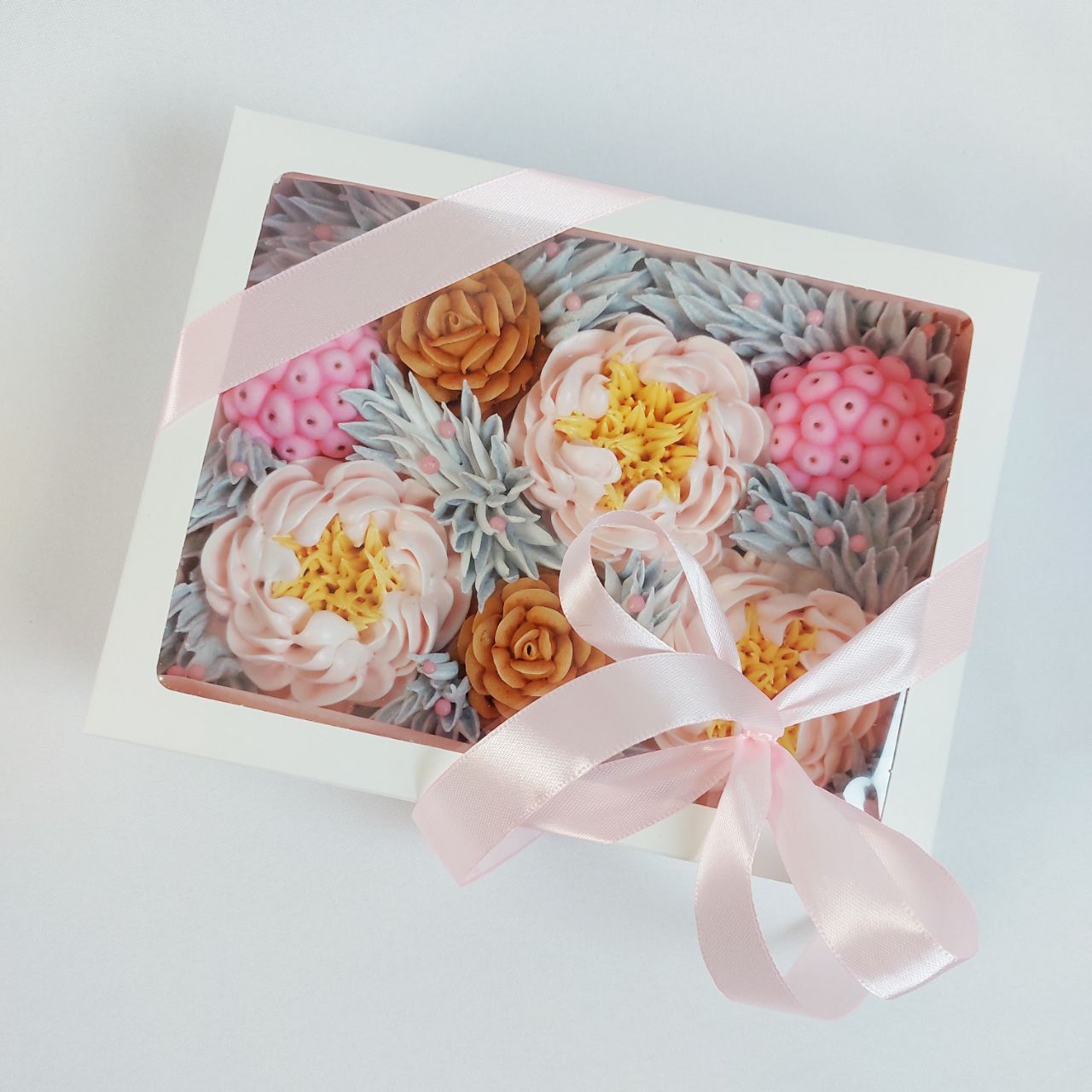 Средняя новогодняя зефирная композиция