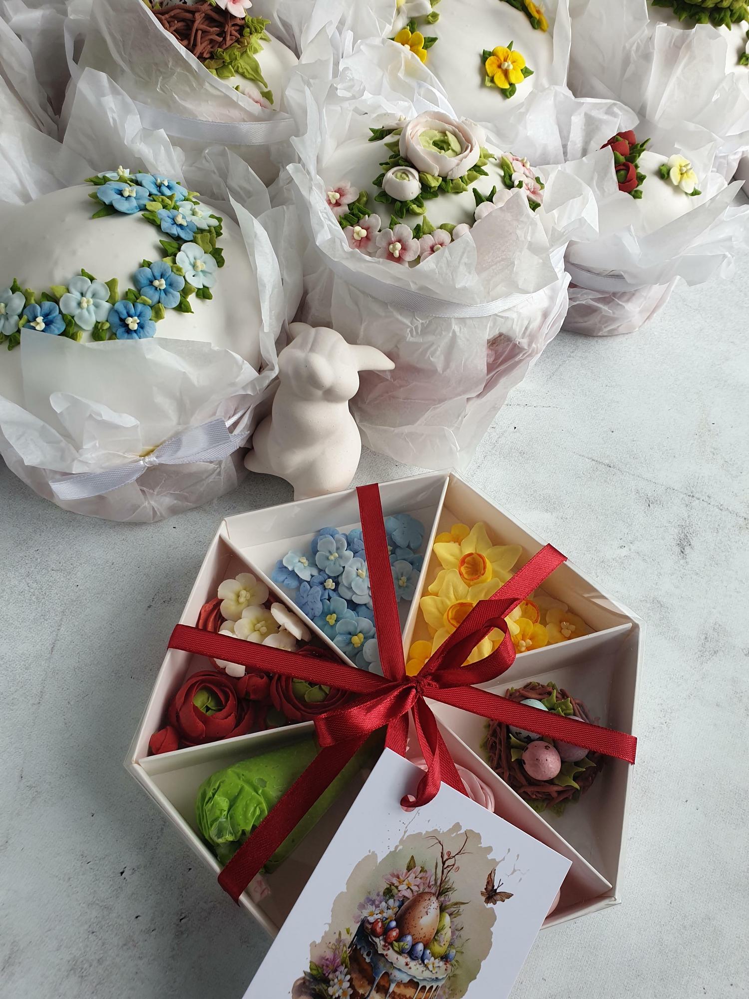 Стоп продаж. Набор для самостоятельного декора кулича: цветы, гнездо и пр.