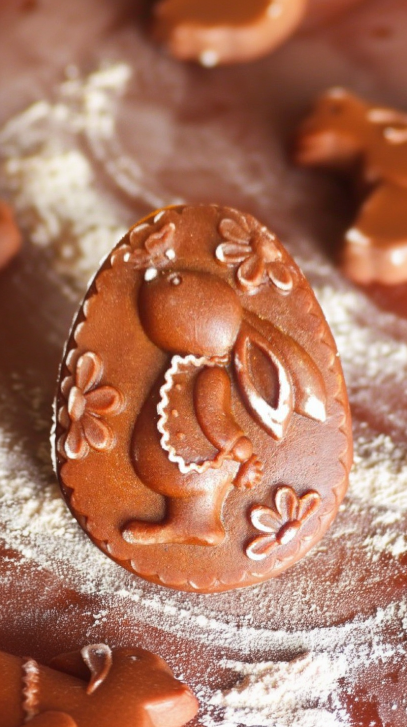 Пасхальный пряник кролик с начинкой из вареной сгущенки