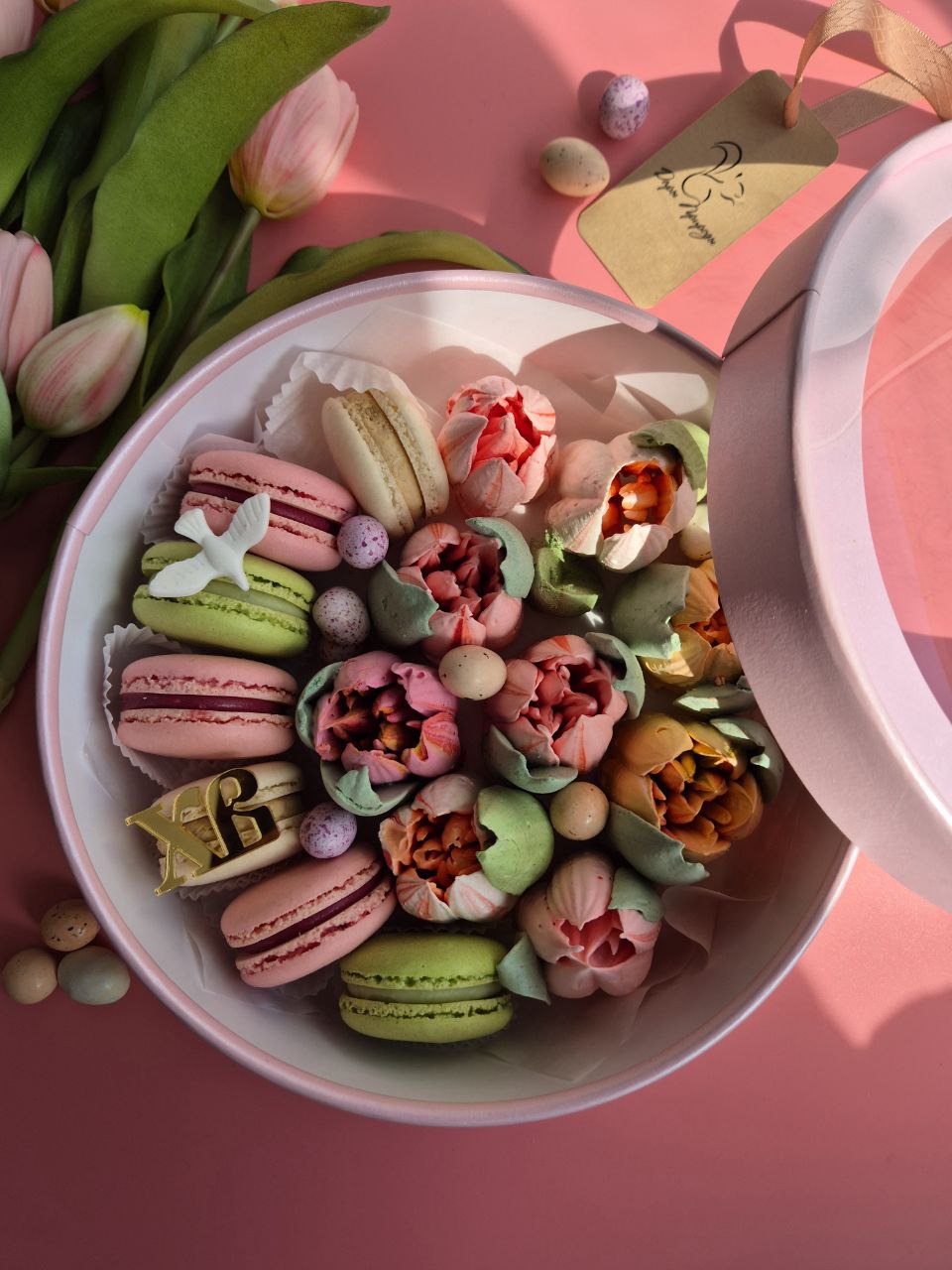 Пасхальные наборы с макаронс (ассорти вкусов)