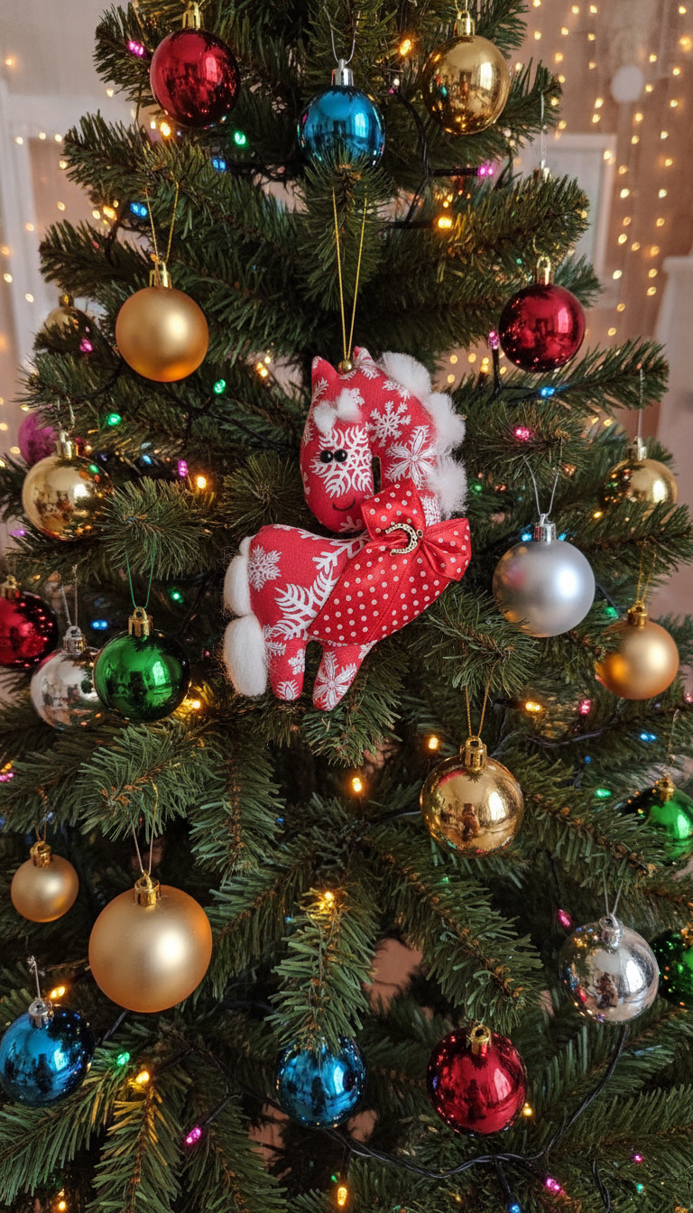 Игрушка - символ года 2026 "Красная лошадь"