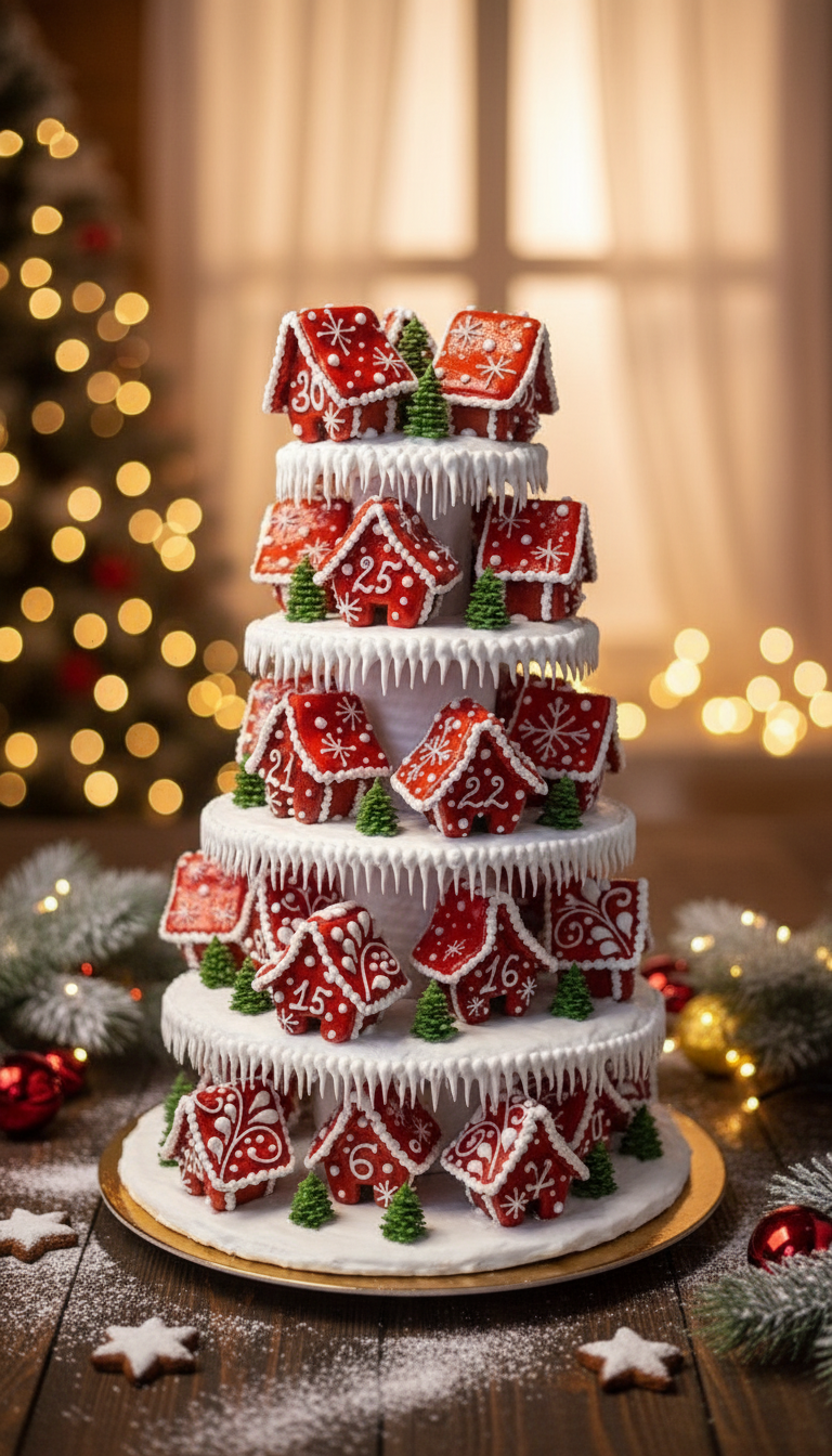 Пряничный адвент в форме елочки 2026