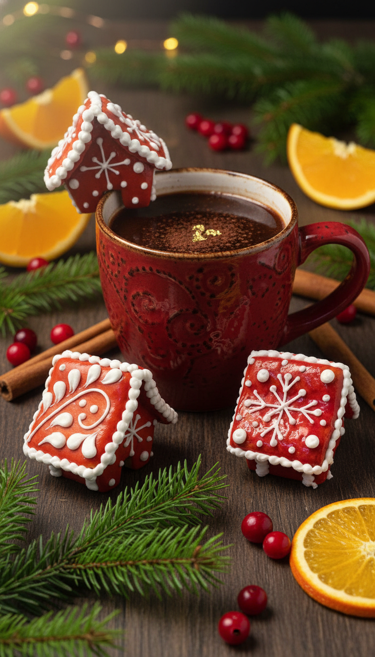 Пряничный микро домик на кружку