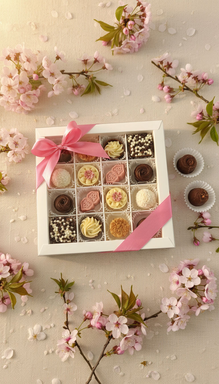 Набор ассорти шоколадных конфет к 8 марта