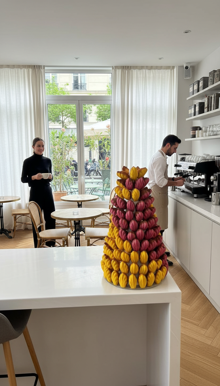 Пирамида - горка из пирожных