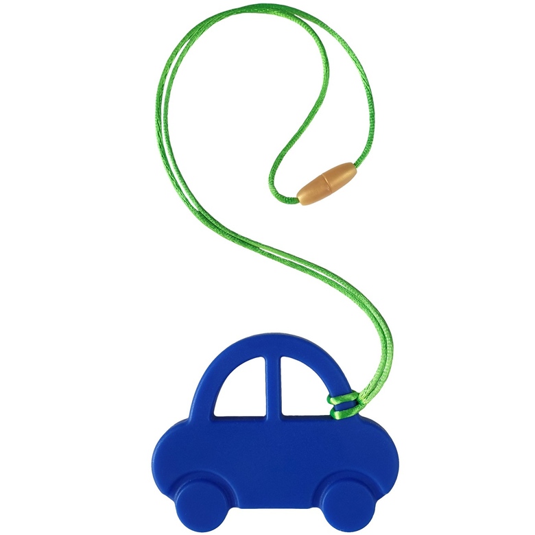 Прорезыватель силиконовый "Машинка" / синий