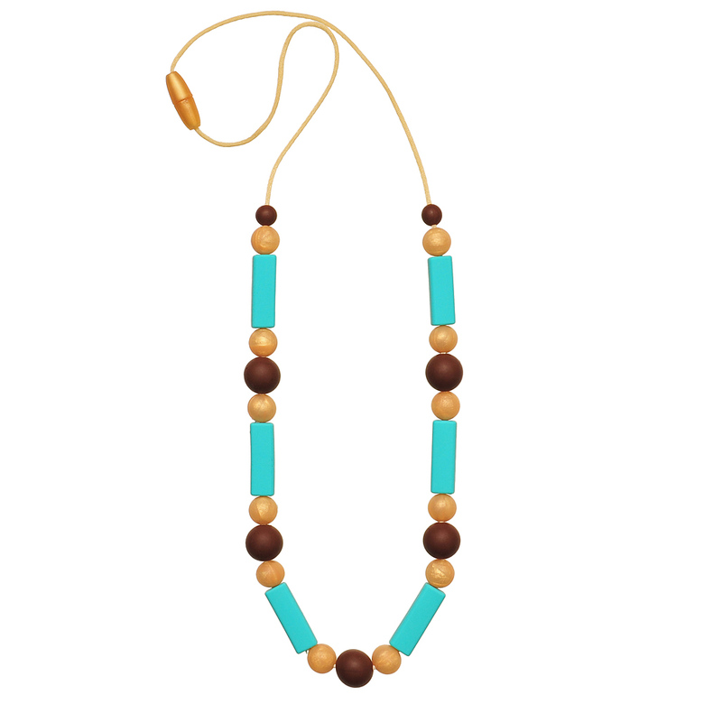 Силиконовые слингобусы Паола / бирюзово-золотистые