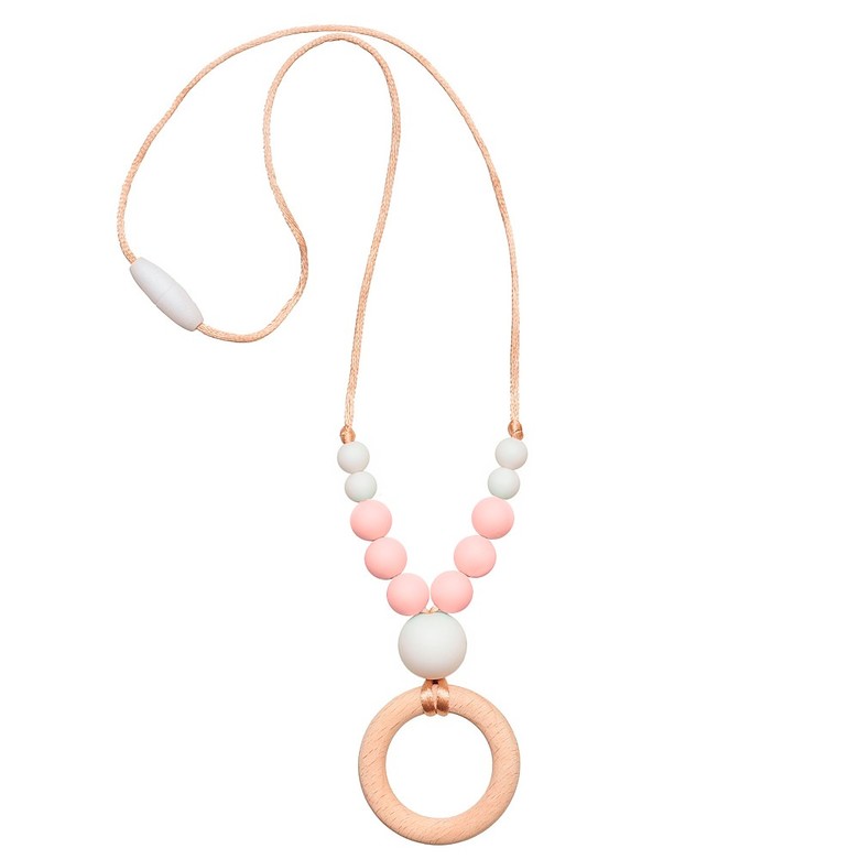 Силиконовые слингобусы Джулия / колечко, нежно-розовые