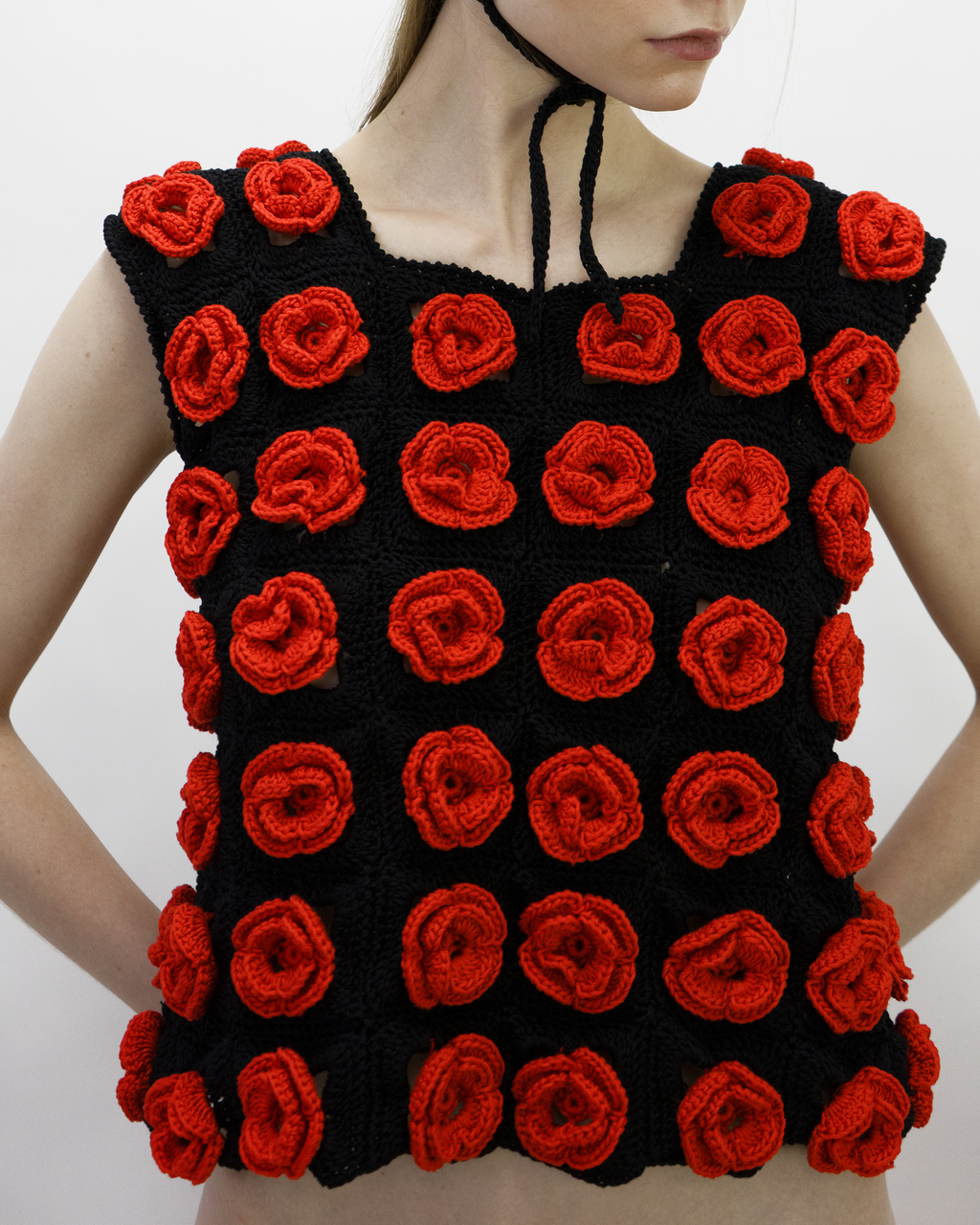 TOP with red flowers