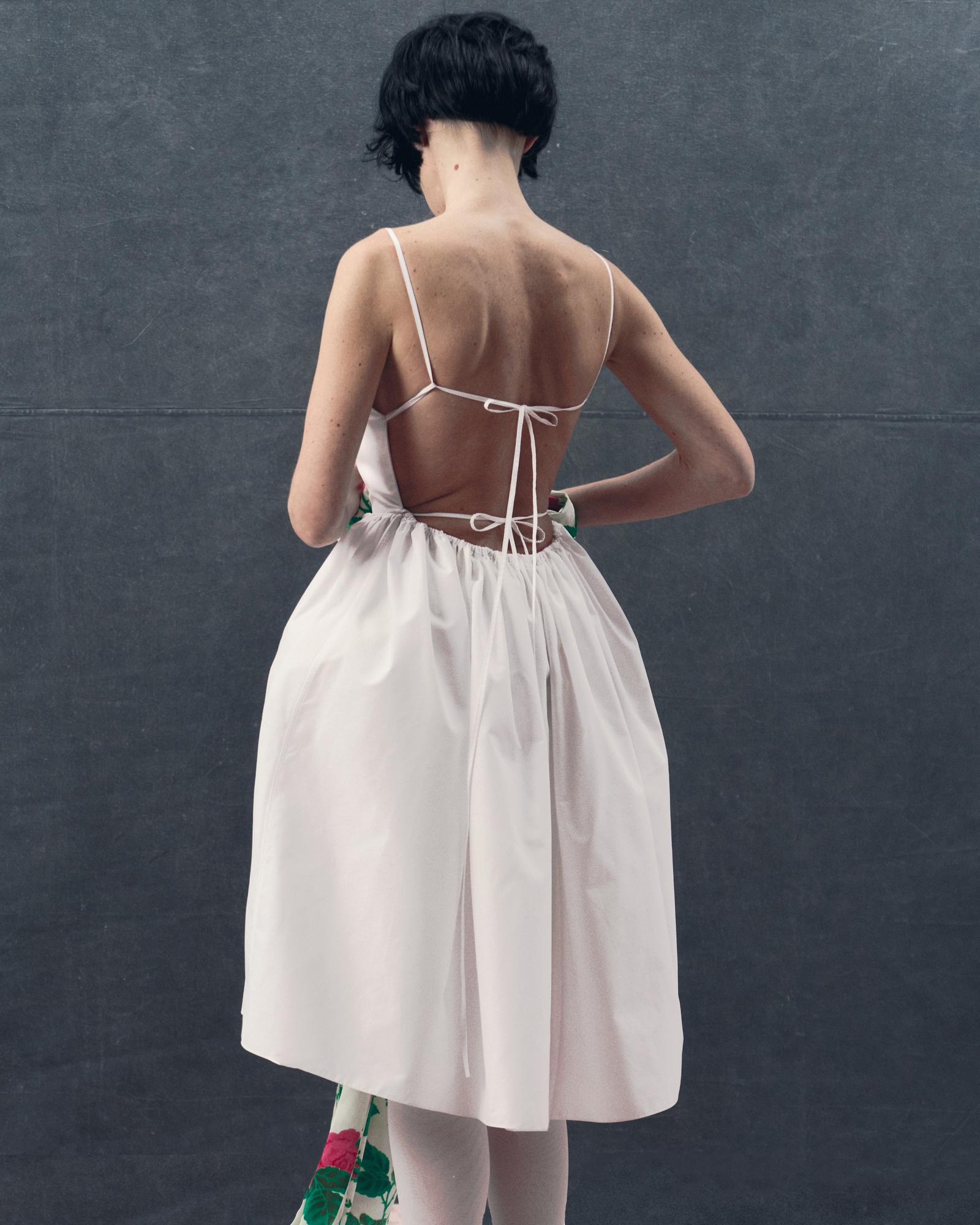 WHITE DRESS with BOW___        ПЛАТЬЕ с БАНТОМ