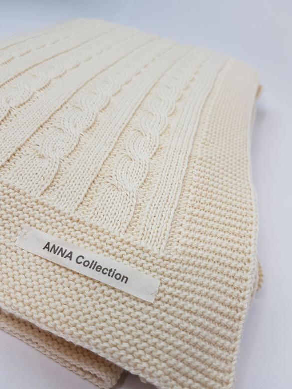 Плед детский 100х130 (100% хлопок) молочный