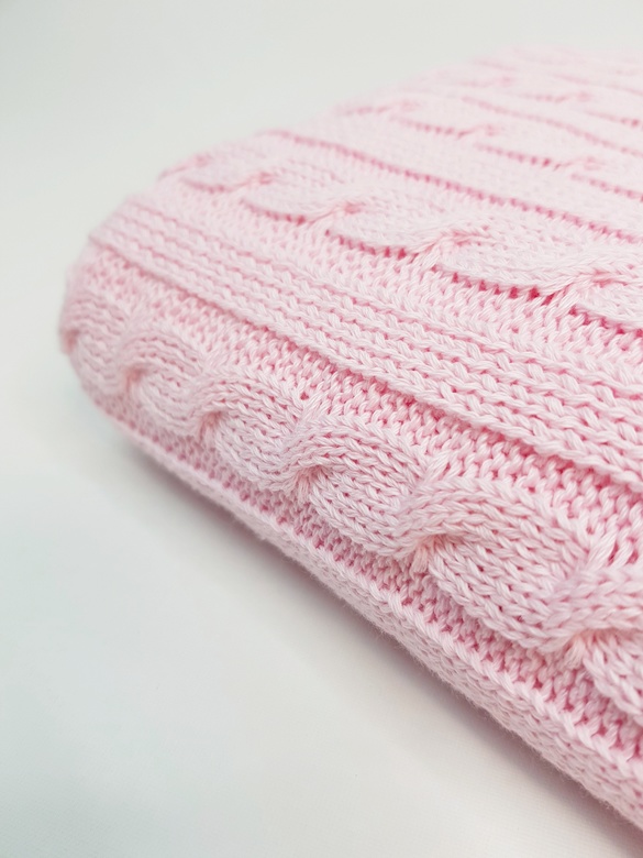 Плед детский 100х130 (100% хлопок) розовый