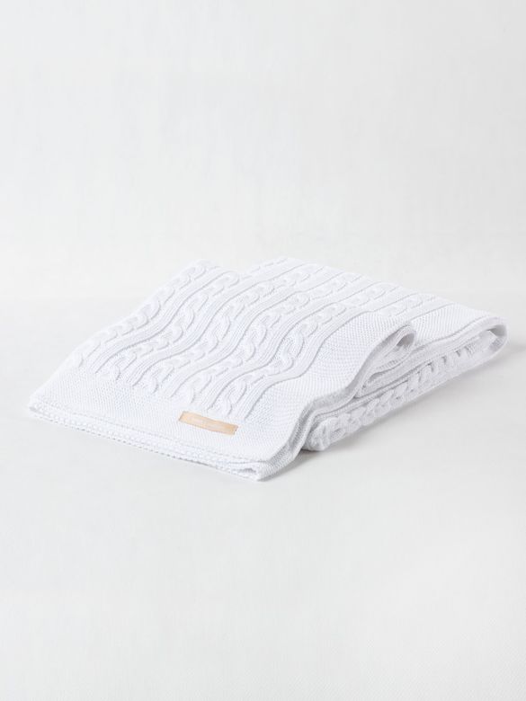 Плед детский 100х130 (100% хлопок) белый