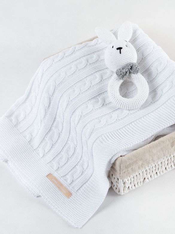 Плед детский 100х130 (100% хлопок) белый