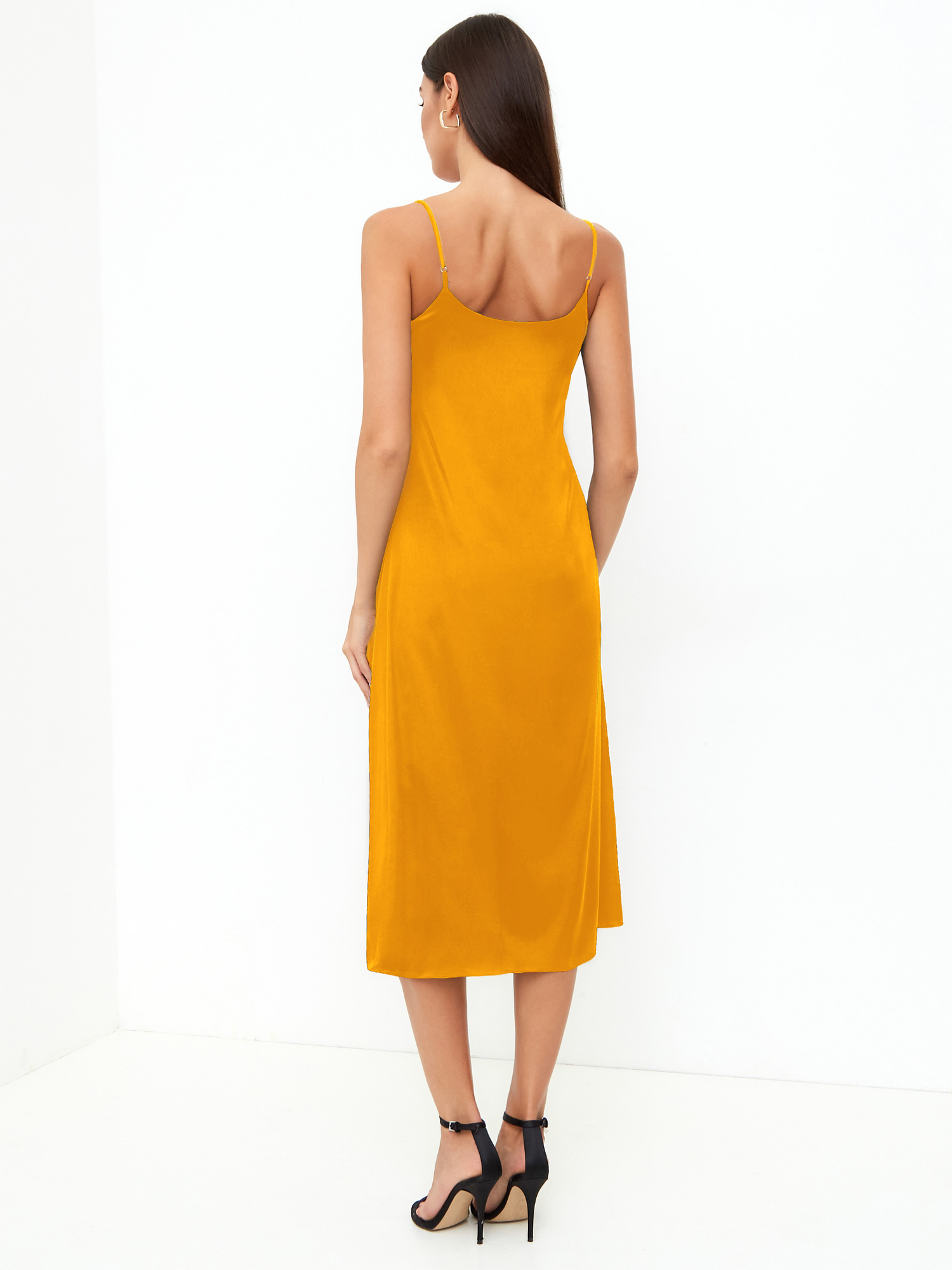 Платье-комбинация (артикул 15942151/горчичный)