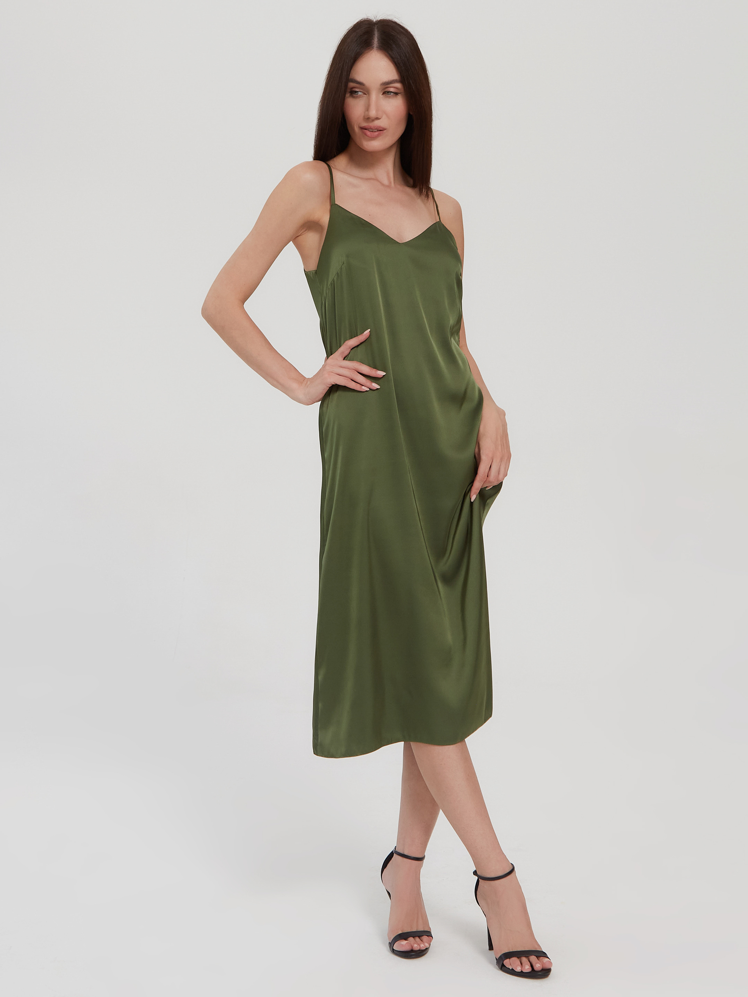 Платье-комбинация (артикул 15942151/травяной)