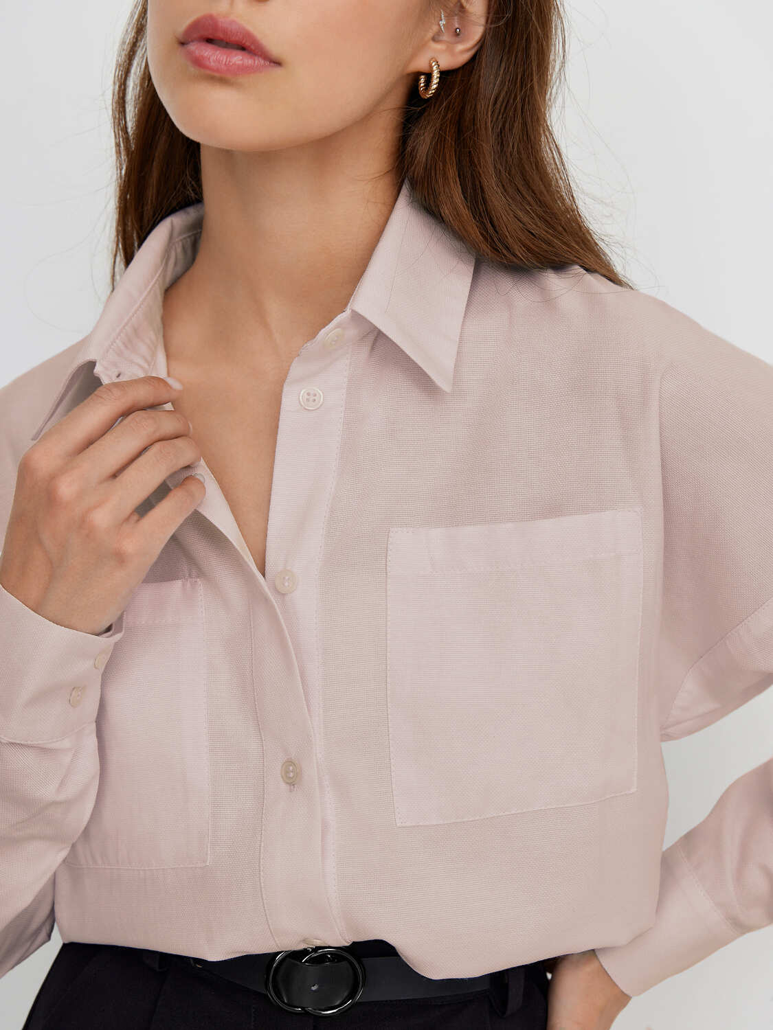 Рубашка классическая (бежевый)